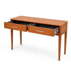 Elan Solid Wood Console Table with Drawers – Mid-Century Modern Entryway & Hallway Table - Habitt