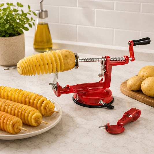 Assorted Spiral Potato Chips Cutter – Manual Twister & Slicer for Homemade Potato Snacks