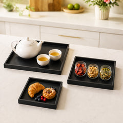 3-Piece Tray Set – Multipurpose Serving Trays for Kitchen, Dining & Home