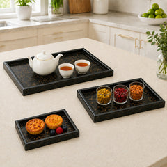 3-Piece Tray Set – Multipurpose Serving Trays for Kitchen, Dining & Home