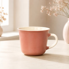 Pastel Ceramic Coffee Mug with White Handle – Minimalist Tea & Coffee Cup