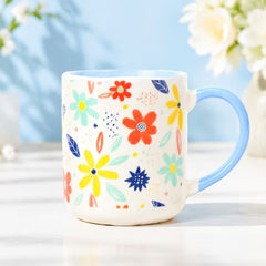 Colourful Floral Ceramic Coffee Mug – Cute Printed Tea & Coffee Cup