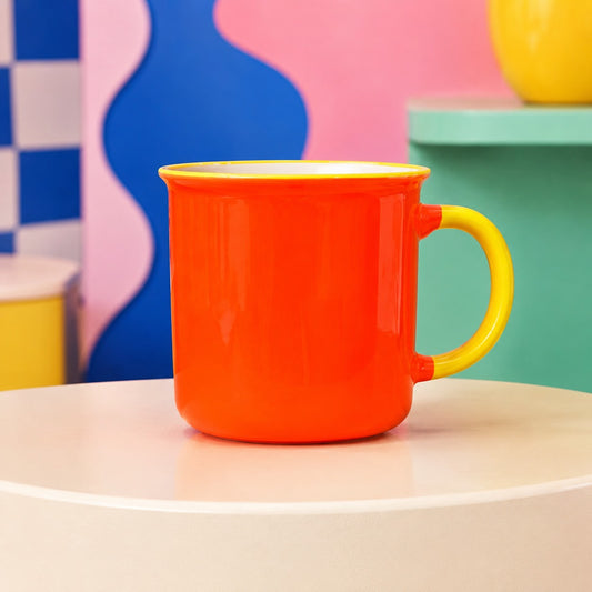 Colourful Two-Tone Ceramic Coffee Mug – Modern Tea & Coffee Cup