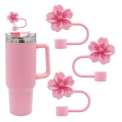 Assorted Silicone Flower Straw Stoppers – Waterproof & Dustproof Cap –
