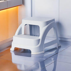 Two Step Stool – Grey, Brown, Black
