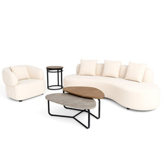 Luna Curve Sofa Set – Stylish Curved Design with Luxurious Comfort