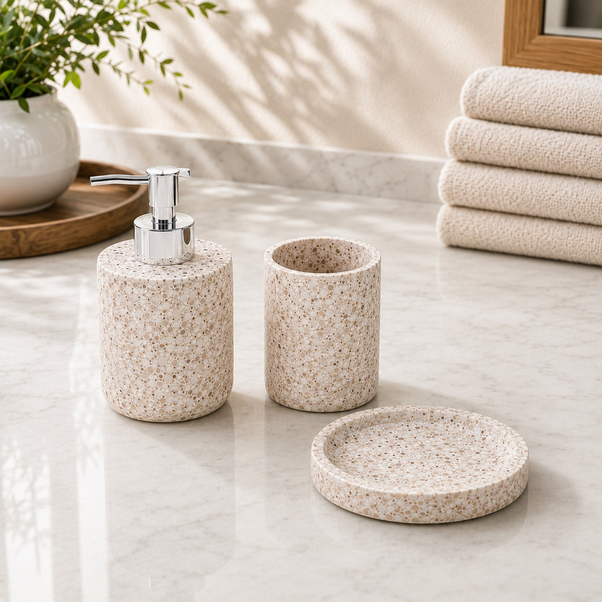 Assorted 3PC Ceramic Bath Set K001B