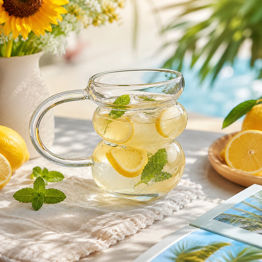 Glass Wave Sipper Mug – 420ml