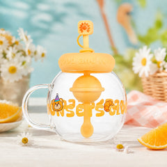 Cute Cartoon Plastic Sipper with Straw & Handle – Kids Drinking Cup
