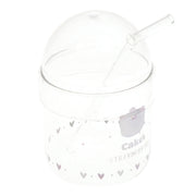 Soda Glass – Transparent with Dome Lid & Straw - Habitt