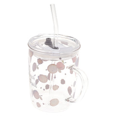 Juice Mug – Transparent with Fruit Design & Lid