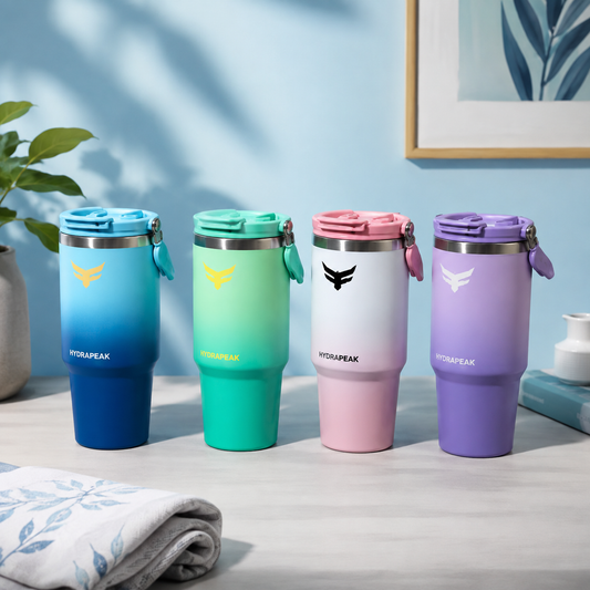 Premium Insulated Travel Tumbler with Handle | Stylish Hot & Cold Drink Cup