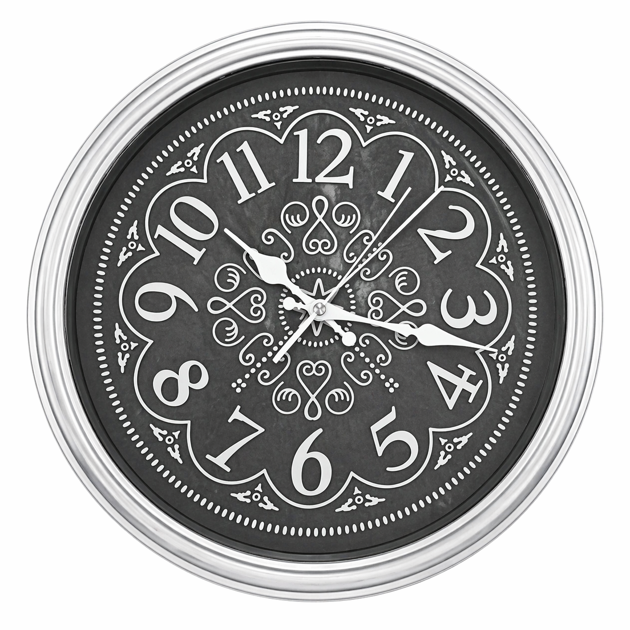 Heritage Wall Clock Glisso 14.5" – Modern Black Dial Gear Design Quartz Wall Clock - Habitt