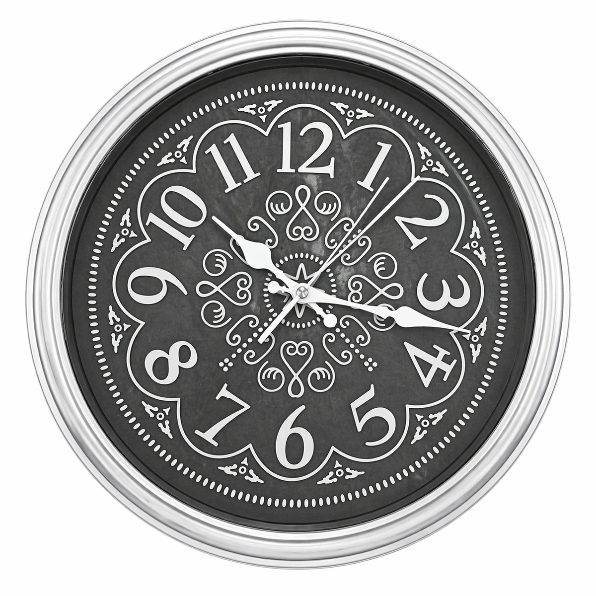 Heritage Wall Clock Glisso 14.5" – Modern Black Dial Gear Design Quartz Wall Clock - Habitt