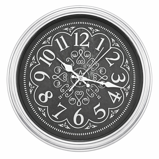 Heritage Wall Clock Glisso 14.5" – Modern Black Dial Gear Design Quartz Wall Clock - Habitt