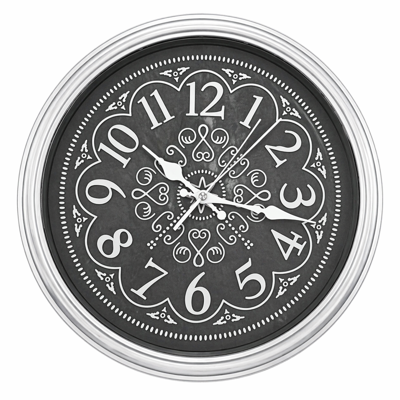 Heritage Wall Clock Glisso 14.5" – Modern Black Dial Gear Design Quartz Wall Clock - Habitt