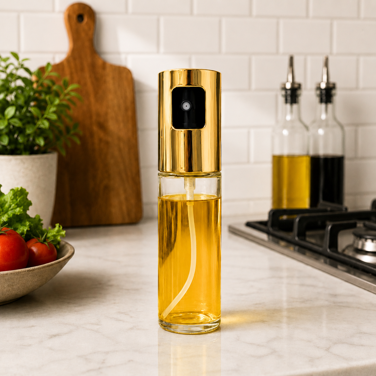 Premium Golden Oil Spray Bottle – Olive Oil Mister for Kitchen Cooking (Copy) (Copy) - Habitt