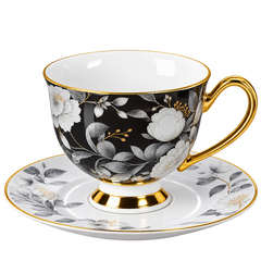 12 PCS Premium Cup & Saucer Set – Stylish Tea & Coffee Set