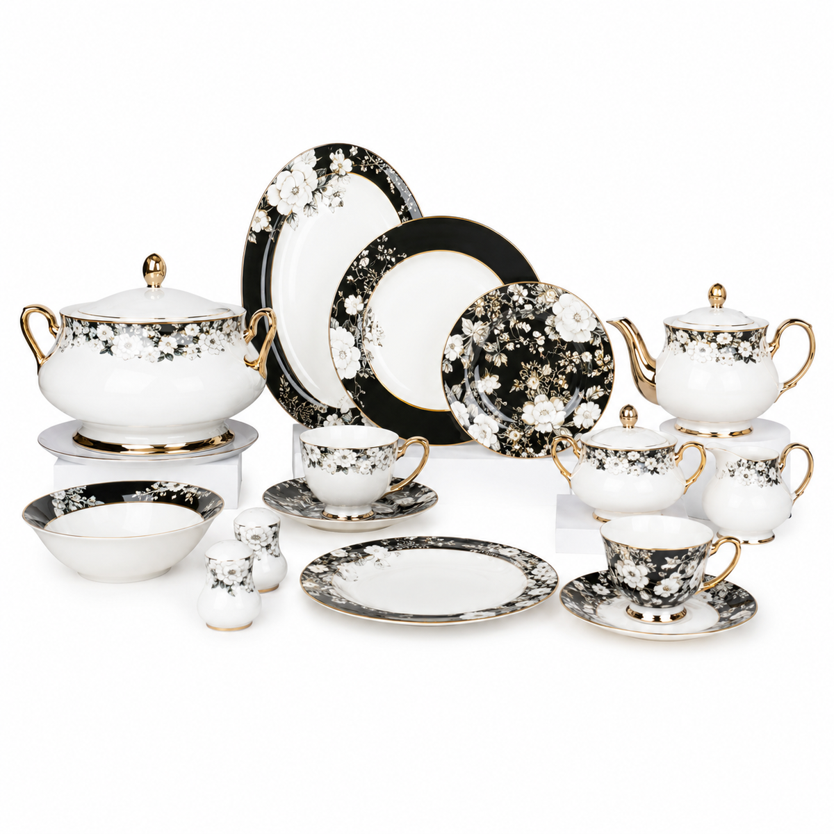 Elegant Dinner Set – 65 & 89 Pieces | Complete Dinnerware Set for Dining & Serving