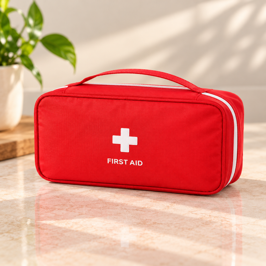 1 pc Portable First Aid Pouch – Travel Emergency Medical Bag Organizer (Assorted Colors)