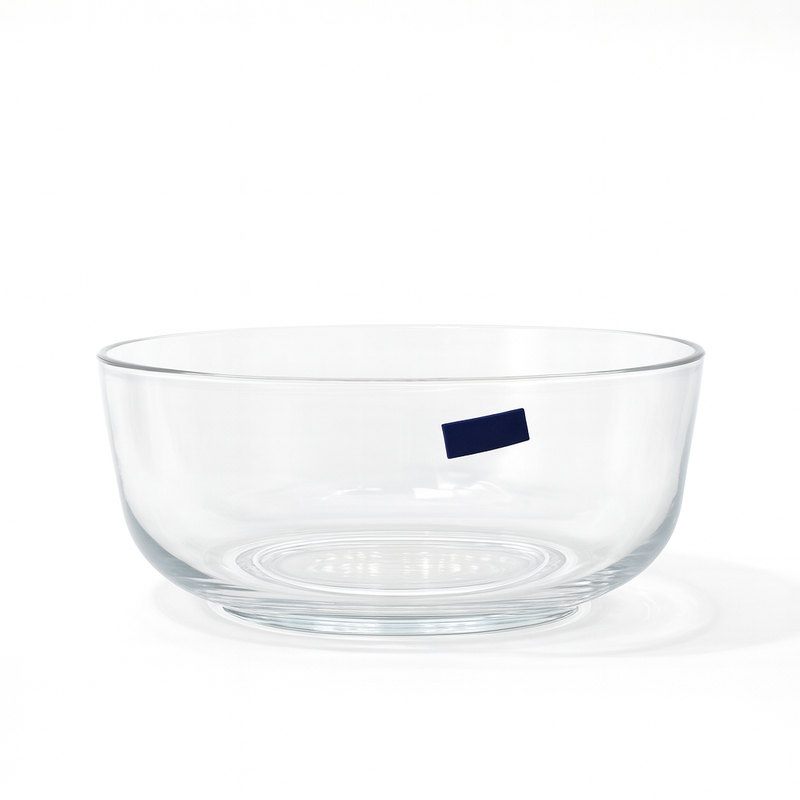 3-Piece Clear Glass Bowl Set – 2200 ml Large Multi-Purpose Mixing & Serving Bowls - Habitt
