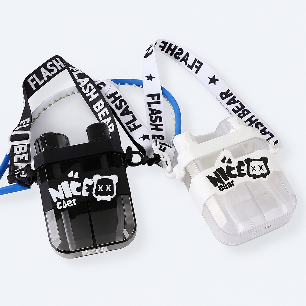 1Pc NICE COOL Double-Nozzle School Water Bottle – Twin Spout Kids Sipper with Strap, Leak-Proof for School &  Traveling