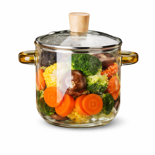 Glass Casserole with Lid & Side Handles