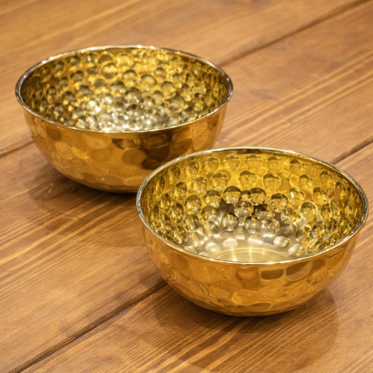 Golden Bowl Hammered Finish Serving Bowl (12 cm / 16 cm / 20 cm)