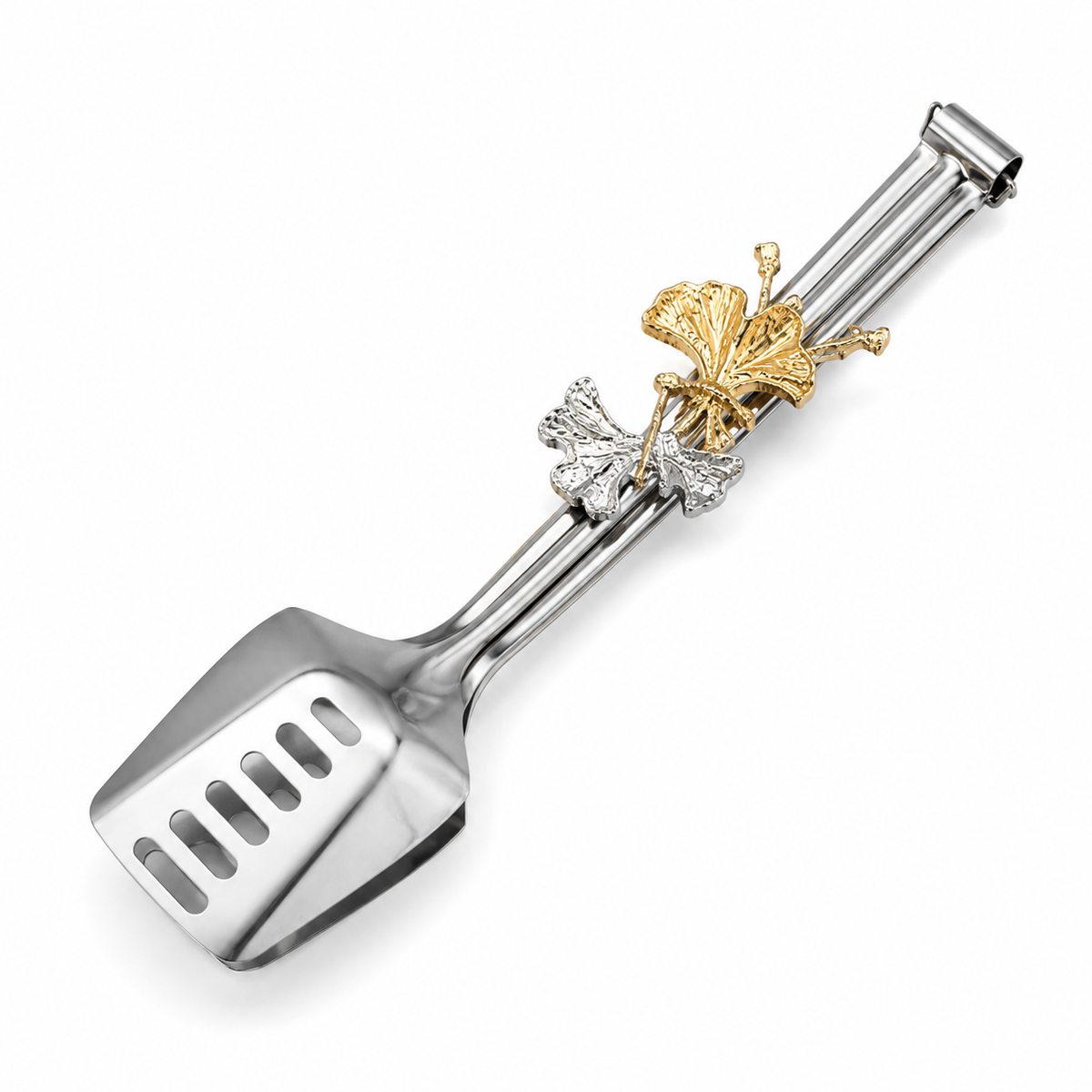 Fancy Flower Serving Tong – Silver & Golden