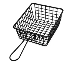 Fries Strainer – Small Flat Basket (Black | Silver | Copper)