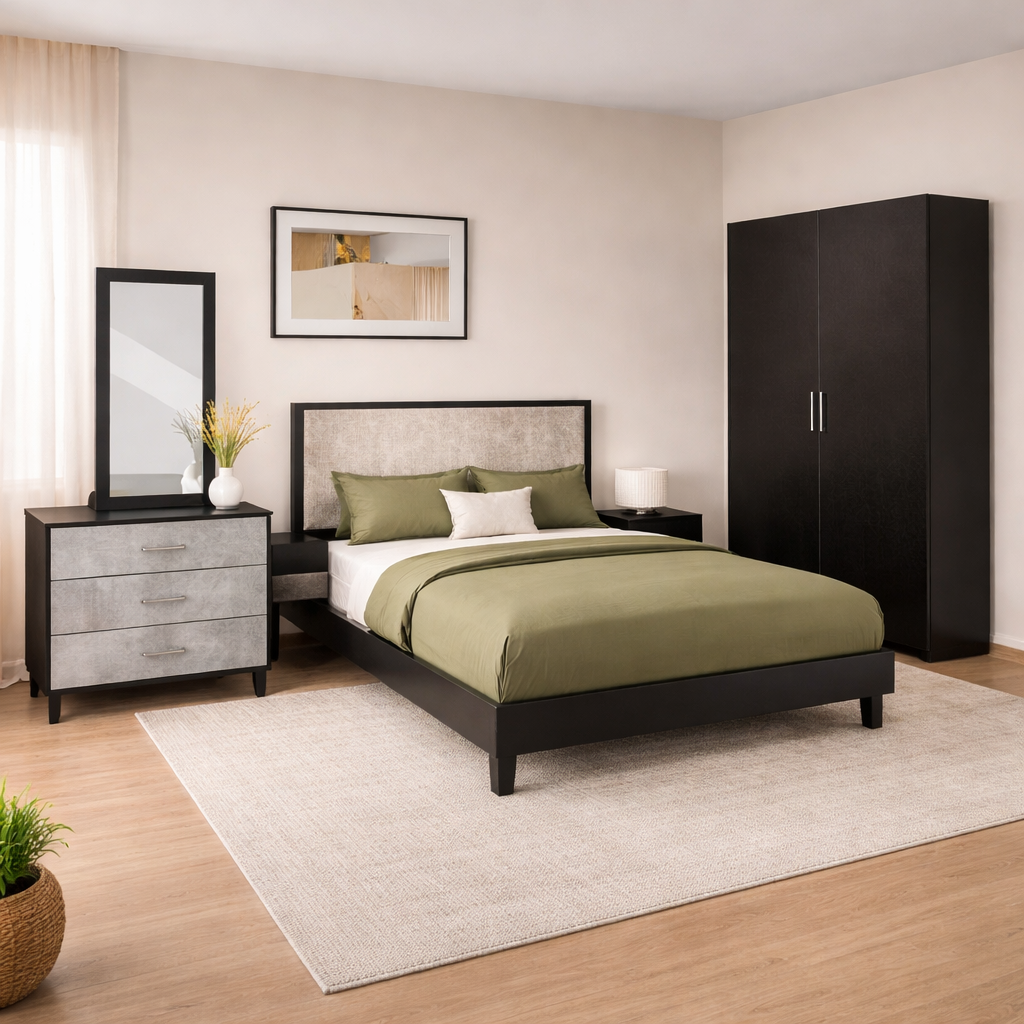 Oxford - Bed, Dresser & 2 Door Wardrobe - Habitt