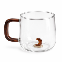Mug (MOTIVE) – Artistic Glass Mug with Decorative Handle Accent