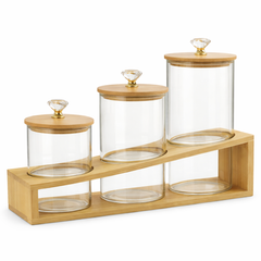 3-Piece Diamond Storage Jar Set