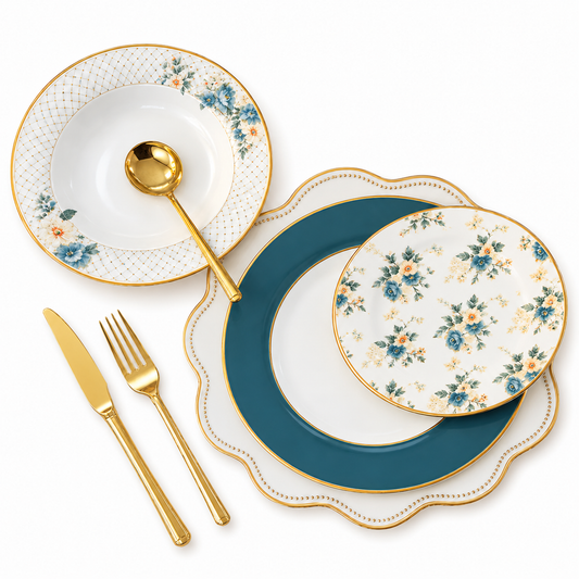 Exquisite 18-Piece Plate Set | Stylish Dining & Tableware Collection