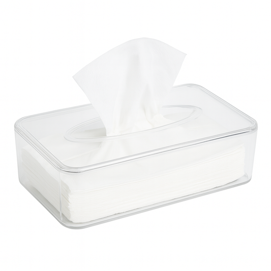 Acrylic Tissue Box – Clear Modern Dispenser