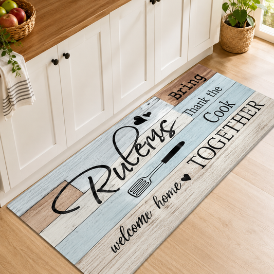 2-Piece Anti-Slip Kitchen Floor Mat Set – Cushioned Non-Skid Runner Rugs for Sink & Cooking Area