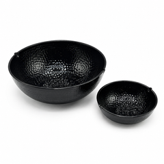 7 Pcs Fruit Bowl Set – Textured Serving Set in Iridescent, Black, Green, Grey, Pink, Amber, Brown, Red, Golden & Clear