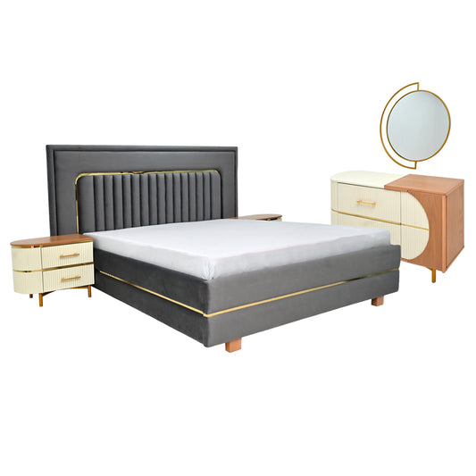 Arlen (Bed Set With Mirror & Dresser) 1200