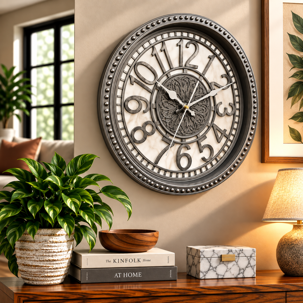 Heritage Retro Wall Clock – 15 Inch Plastic Frame