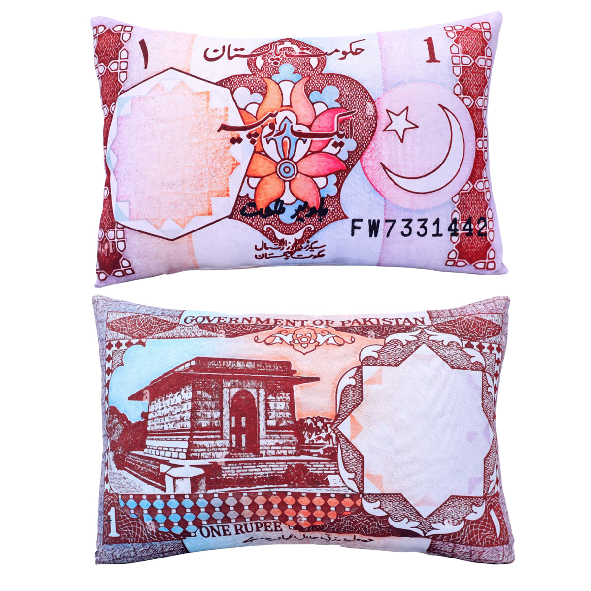 Buy 1 Get One Free - 01 Rupee Cushion Filled 12x18
