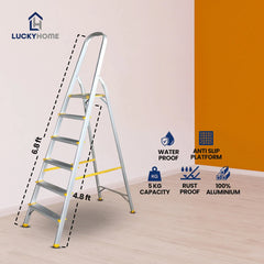 Lucky Home 6 Step Aluminum Ladder LP 6