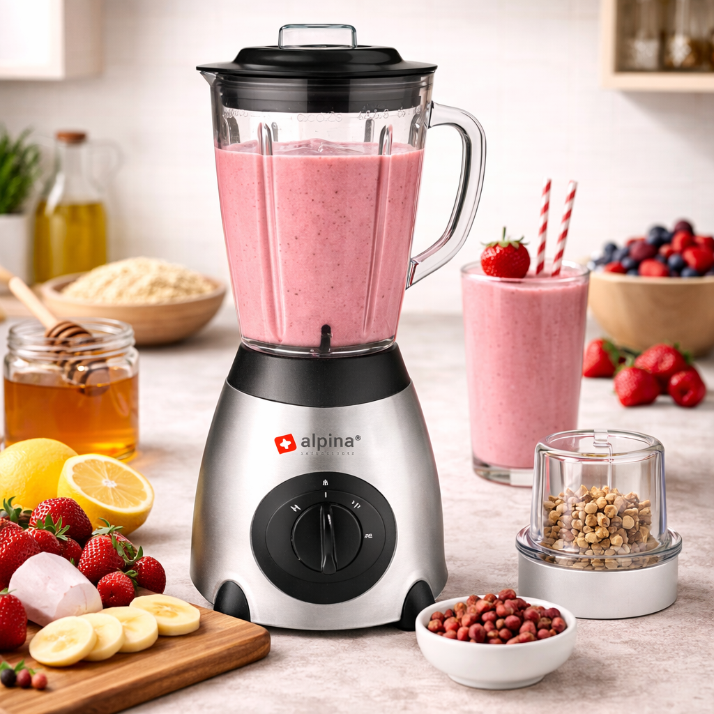 Glass Jar Blender & Grinder SF-1012-SB - Alpina - Habitt