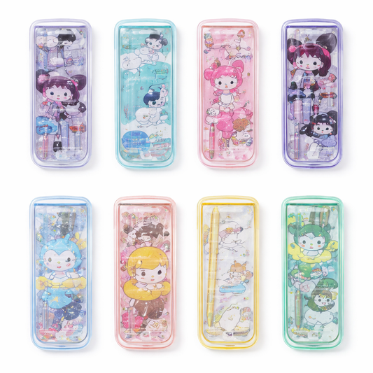 Kids Travelling Spoon Set – Cartoon Portable Cutlery Box with Spoon & Chopsticks for School and Travel - Habitt