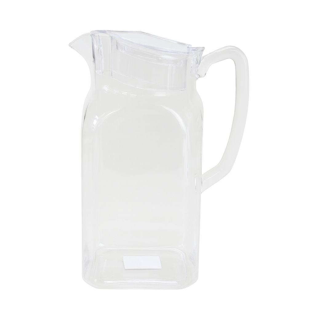 SQ Jug 1900ml – Available in Sky Blue, Purple, Orange, Clear, Amber & Blue | Premium Polycarbonate Square Pitcher - Habitt