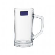 Clear Glass Juice Mug with Angular Handle 430 ml – Set of 6 | Premium Transparent Drinkware for Home & Café - Habitt