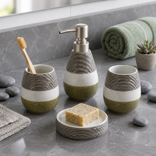 4PCS Home Fashion Bath Set 76154| Bathroom Accessories Set