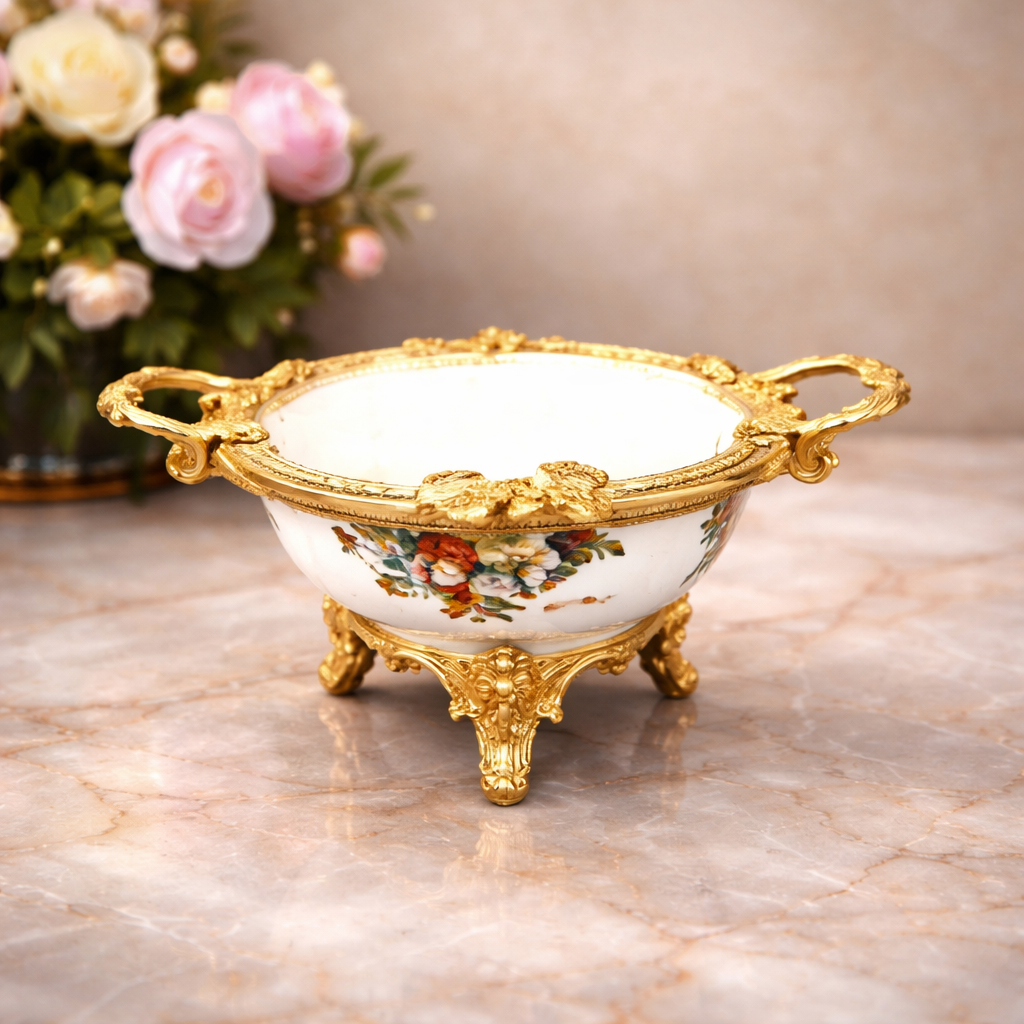 Date Bowl 12C – Elegant Pedestal Serving Bowl (19x13cm) - Habitt