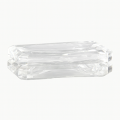 Four-Sided Angular Oval Soap Dish – Transparent Acrylic Bathroom Holder