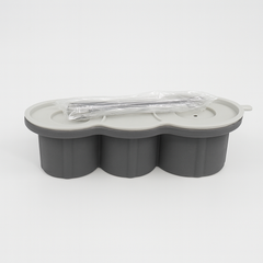 3PCS Ice Cube Maker Set – Tumbler Style Silicone Mold with Lid & Sticks