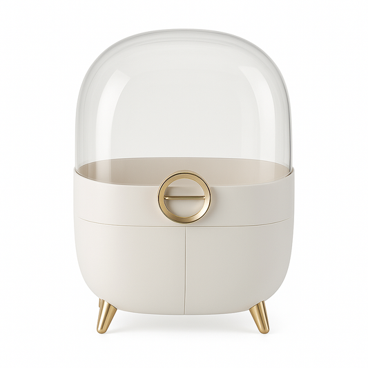 Round Vanity Organizer – Luxury Makeup & Skincare Storage Box